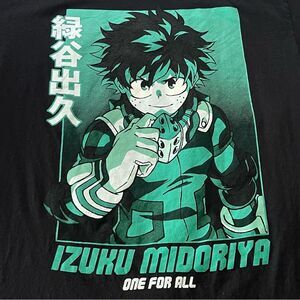 Izuku Midoriya My Hero Academia Anime Tee Men’s T-Shirt Size Large (Estimated)